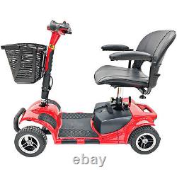 Compact Duty 4Wheel Electric Mobility Scooter Portable Powered Mobile Wheelchair