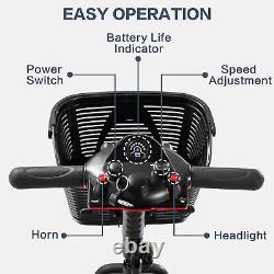 Compact Duty 4Wheel Electric Mobility Scooter Portable Powered Mobile Wheelchair