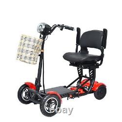 Compact Power Scooter with Wide Seat and Adjustable Speed Red