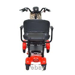 Compact Power Scooter with Wide Seat and Adjustable Speed Red