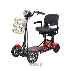 Compact Power Scooter with Wide Seat and Adjustable Speed Red