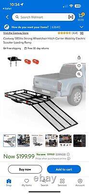 Costway 500lbs Strong Wheelchair Hitch Carrier Mobility Electric Scooter Ramp