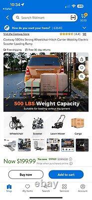 Costway 500lbs Strong Wheelchair Hitch Carrier Mobility Electric Scooter Ramp