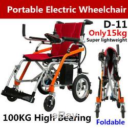 D-11 LightWeight Portable Electric Wheelchairs Folding Elderly Disabled Scooter