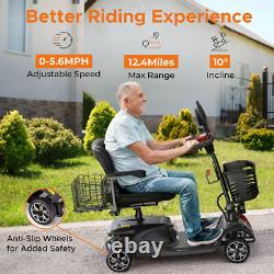 ENGWE 4 Wheel Mobility Scooter, Elderly Dechtable Wheelchair Device Heavy Duty