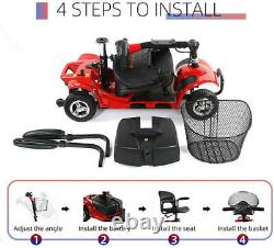 ENGWE 4Wheel Powered Mobility Scooters Compact Duty Travel Scooter Foldable seat
