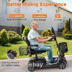 ENGWE Anti-Slip Wheel Electric Wheelchair 4 Wheel Folding Electric Scooter Black