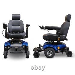 EWheels Medical EW-M48 Travel Mobility Power Electric Wheelchair Blue