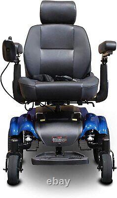 EWheels Medical EW-M48 Travel Mobility Power Electric Wheelchair Blue