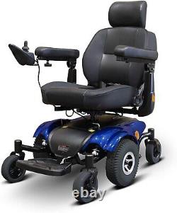 EWheels Medical EW-M48 Travel Mobility Power Electric Wheelchair Blue