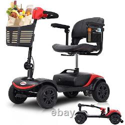 Easy Fold 4-wheel Mobility Scooter electric Wheel chair Lightweight + Extra Bag