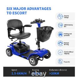 Elderly, Adult Electric Scooter 4 Wheels Mobile Powered Wheelchair For Travel