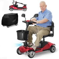 Electric 4-Wheel Mobility Scooter 350W for Adults Seniors 15 Miles All-Terrain
