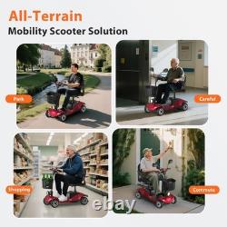Electric 4-Wheel Mobility Scooter 350W for Adults Seniors 15 Miles All-Terrain