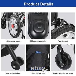 Electric Foldable Motorized Wheelchair Scooter Dual Motors Adjustable Mobility