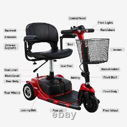 Electric Mobility Scooter 3-Wheel Wheelchair Equal for Seniors Adults w Injuries