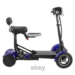 Electric Mobility Scooter Lightweight Power Wheelchair Blue Up To 12 Miles