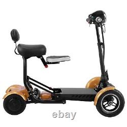 Electric Motorized Smart Mobility Scooter Light & Long Range Up To 25 Miles Gold