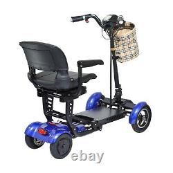 Electric Motorized Wide Chair Medical Scooter, Mobility Up To 25 Miles Blue