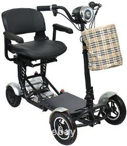 Electric Motorized Wide Chair Medical Scooter, Up To 25 Miles Silver