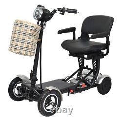 Electric Motorized Wide Chair Medical Scooter, Up To 25 Miles Silver