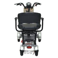 Electric Motorized Wide Chair Medical Scooter, Up To 25 Miles Silver