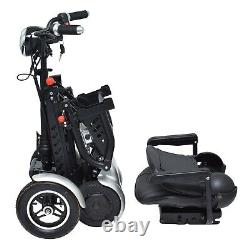 Electric Motorized Wide Chair Medical Scooter, Up To 25 Miles Silver