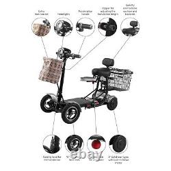 Electric Motorized Wide Chair Medical Scooter, Up To 25 Miles Silver