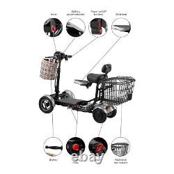 Electric Motorized Wide Chair Medical Scooter, Up To 25 Miles Silver