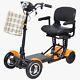 Electric Motorized Wide Seat Light Mobility Scooter, Up To 25 Miles Gold Color