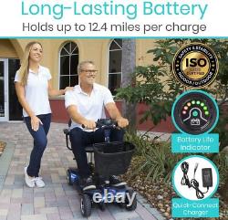 Electric Powered Wheelchair Device with Charger & Basket for Adults, Elderly