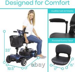 Electric Powered Wheelchair Device with Charger & Basket for Adults, Elderly