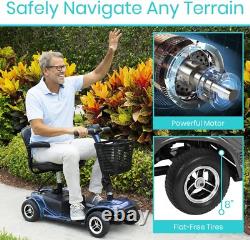Electric Powered Wheelchair Device with Charger & Basket for Adults, Elderly