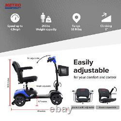 Electric Scooter Mobility Scooter 4 Folding Wheel Wheelchair Powered Travel