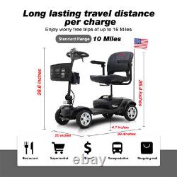 Electric Scooter Mobility Scooter 4 Folding Wheel Wheelchair Travel no flag