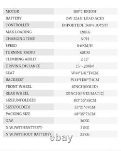 Electric Wheelchair Foldable Mobility Scooter for Seniors Power Wheel Chair