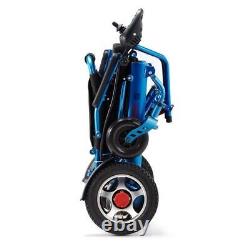 Electric Wheelchair, Portable Motorized Foldable Power Wheelchair Scooter Blue