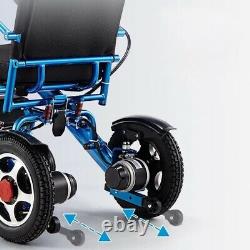 Electric Wheelchair, Portable Motorized Foldable Power Wheelchair Scooter Blue