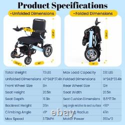 Electric Wheelchair for Adults, 30 Miles Range, 212AH Battery, 20 in Seat Width