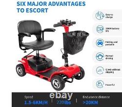 Elevate 1inchome 4-Wheel Scooter for Seniors Folding Electric Wheelchair RED