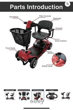 Equate 4 Wheels Mobility Scooter Power Wheelchair Folding Electric Travel New Equate 4 Wheels Mobility Scooter Power Wheelchair Folding Electric Travel New