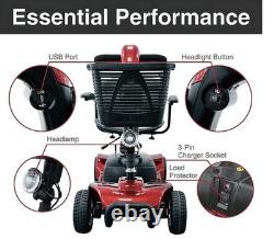 Equate Mobility 4-Wheel Motorized Power Scooter, Red