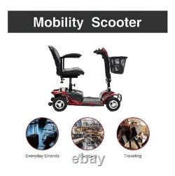 Equate Mobility 4-Wheel Motorized Power Scooter, Red Wheelchair Assisted Living