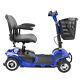 Fold And Travel Power 4 Wheels Mobility Scooter Electric Wheel Chair Withseat Blue