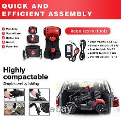 FOLD&TRAVEL power 4 wheels Mobility Scooter electric Wheel chair with Extra Gift