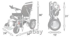 Falcon Reclining Back Folding Electric Wheelchair portable lightweight