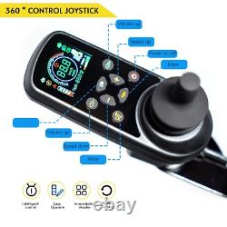 Fold And Travel Manual Recline Remote Control Electric Power Wheelchair Black