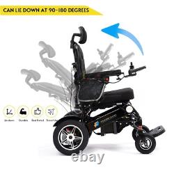 Fold And Travel Manual Recline Remote Control Electric Power Wheelchair Black Fold And Travel Manual Recline Remote Control Electric Power Wheelchair Black