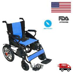 Fold & Travel Lightweight Electric Wheelchair Motor Motorized Power Wheelchairs