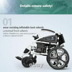 Fold & Travel Lightweight Electric Wheelchair Motor Motorized Power Wheelchairs